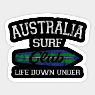 Australia Surf Club Vintage Retro Surfing Beach Sticker